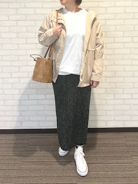 「Te chichi TERRASSE（テチチテラス）のアイテム（マウンテンパーカー）」を使った、YUKIさん（レディース・160cm）の春コーディネート