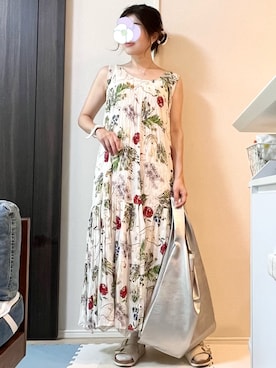 「MB（エムビー）のアイテム（バッグ）」を使った、ぺこ絵@ちょっとお休みさん（レディース・159cm）の夏コーディネート