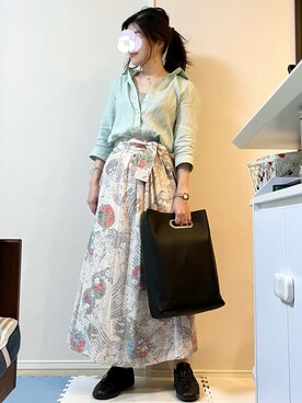 「MB（エムビー）のアイテム（バッグ）」を使った、ぺこ絵@ちょっとお休みさん（レディース・159cm）の春コーディネート