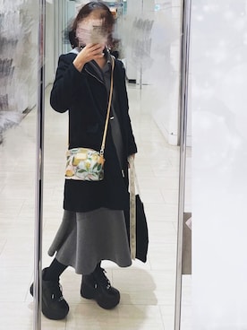 「passage mignon/flaneur（パサージュミニョンフラヌール）のアイテム」を使った、あずきさん（レディース・159cm）の冬コーディネート