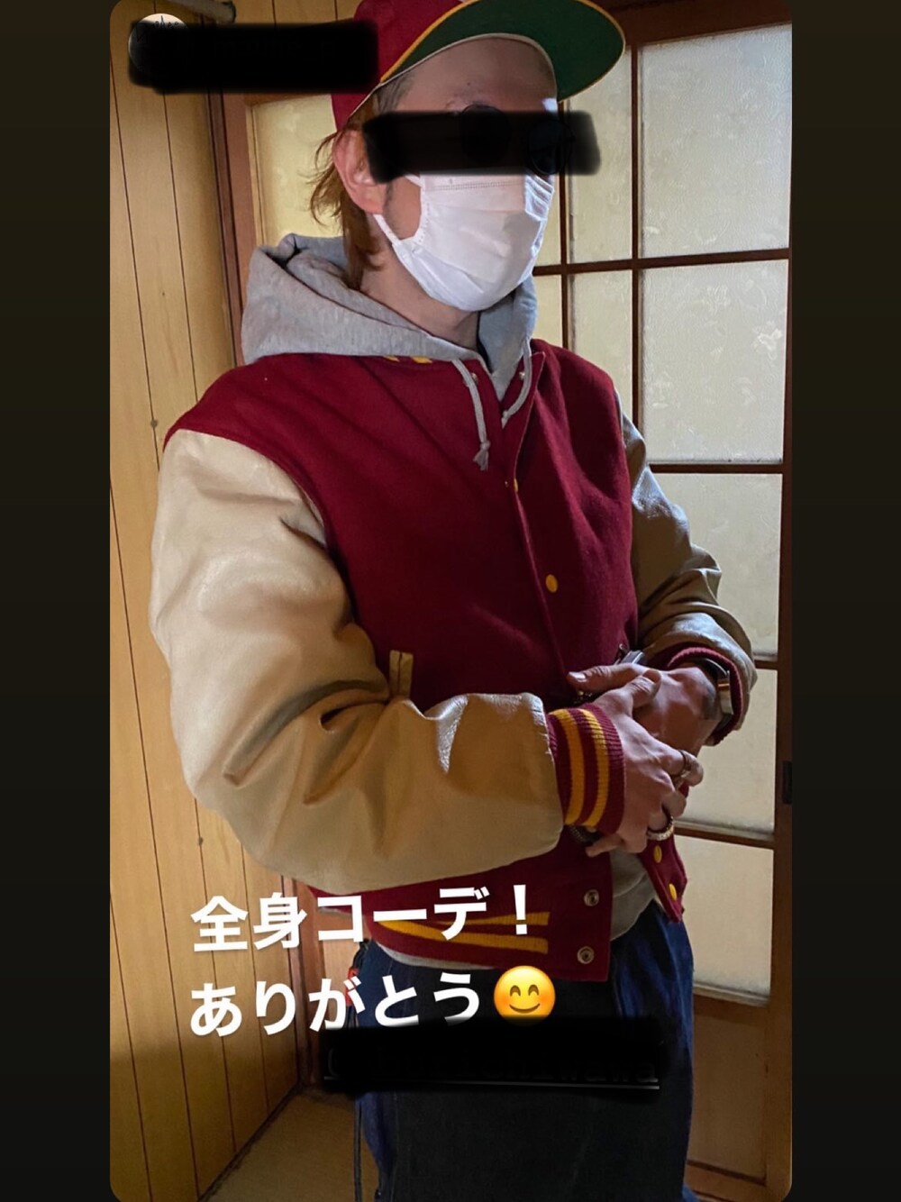 「AMERICAN NEEDLEのアイテム（帽子、レッド系）」を使った、nippar28さん（メンズ・50cm）の冬コーディネートの1枚目の写真