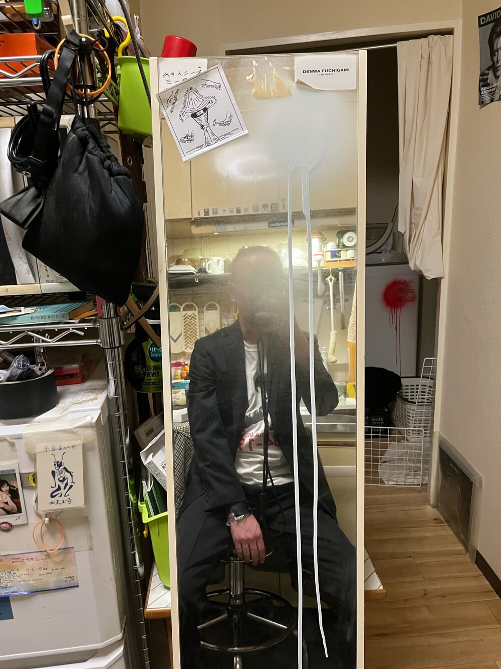 「わからない…のアイテム（ジャケット/アウター、ブラック系）」を使った、nippar28さん（メンズ・50cm）の秋コーディネートの1枚目の写真