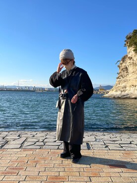 「HARE（ハレ）のアイテム（ジャンパースカート）」を使った、yuiさん（レディース・156cm）の冬コーディネート