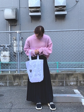 「THROW by SLY（スローバイスライ）のアイテム（スカート）」を使った、naさん（レディース・158cm）の冬コーディネート