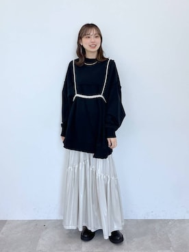 「アイテム（スウェット）」を使った、MIKAさん（レディース・165cm・20代）の夏コーディネート