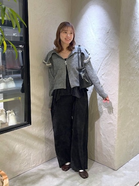 「アイテム（オールインワン・サロペット）」を使った、MIKAさん（レディース・165cm・20代）の秋コーディネート