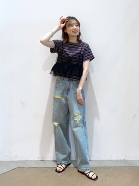 「アイテム（その他トップス）」を使った、MIKAさん（レディース・165cm・20代）の春コーディネート