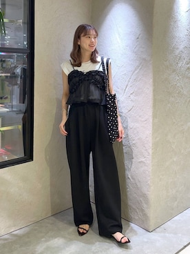 「アイテム（スウェットパンツ）」を使った、MIKAさん（レディース・165cm・20代）の夏コーディネート