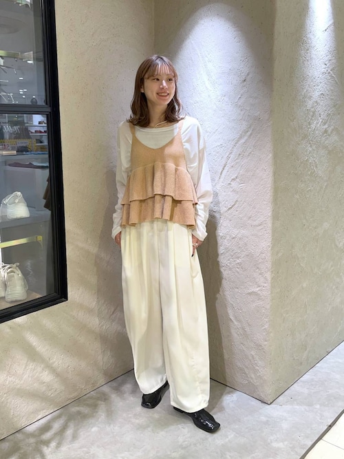 ホワイトペプラム　ベスト ペプラムニットベスト - ホワイト | ZARA Japan / 日本