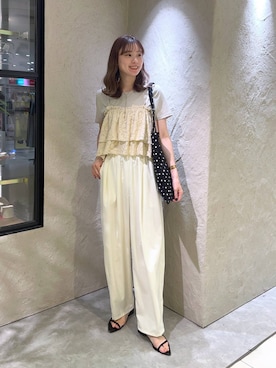 「アイテム（トートバッグ）」を使った、MIKAさん（レディース・165cm・20代）の夏コーディネート