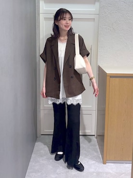 「LOWRYS FARM（ローリーズファーム）のアイテム（ジャケット/アウター）」を使った、MIKAさん（レディース・165cm）の春コーディネート