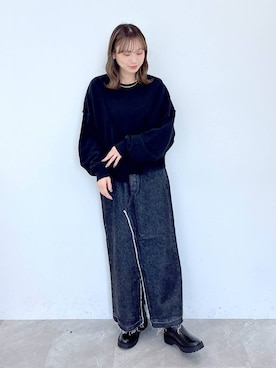 「アイテム（スウェット）」を使った、MIKAさん（レディース・165cm・20代）の夏コーディネート