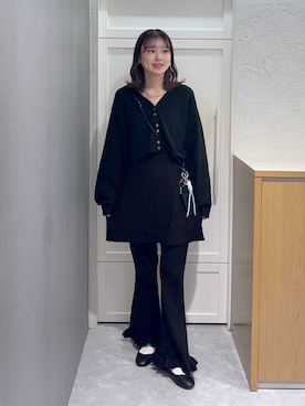 「アイテム（バレエシューズ）」を使った、MIKAさん（レディース・165cm）の秋コーディネート