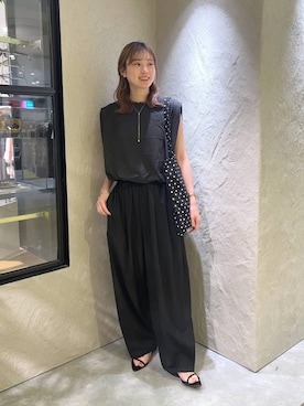 「LOWRYS FARM（ローリーズファーム）のバルーンプルオーバーフレンチスリーブ　574769（Tシャツ/カットソー）」を使った、MIKAさん（レディース・165cm）の夏コーディネート