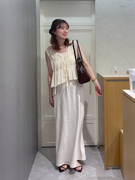 「LOWRYS FARM（ローリーズファーム）のポインテッドナローサンダル  287486（サンダル）」を使った、MIKAさん（レディース・165cm・20代）の夏コーディネート