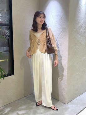 「LOWRYS FARM（ローリーズファーム）のポインテッドナローサンダル  287486（サンダル）」を使った、MIKAさん（レディース・165cm・20代）の夏コーディネート