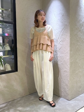「アイテム（カーディガン/ボレロ）」を使った、MIKAさん（レディース・165cm）の夏コーディネート