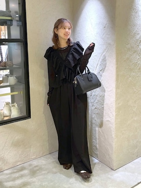 「アイテム（オールインワン・サロペット）」を使った、MIKAさん（レディース・165cm・20代）の秋コーディネート