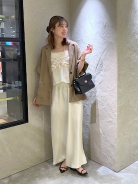 「アイテム（ボストンバッグ）」を使った、MIKAさん（レディース・165cm・20代）の夏コーディネート