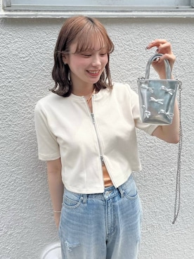 「Me%」｜「アイテム（バッグ）」を使った、MIKAさん（レディース・165cm）の春コーディネート