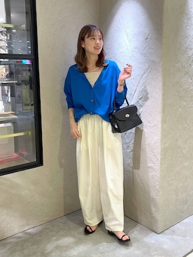 「LOWRYS FARM（ローリーズファーム）のポインテッドナローサンダル  287486（サンダル）」を使った、MIKAさん（レディース・165cm）の夏コーディネート