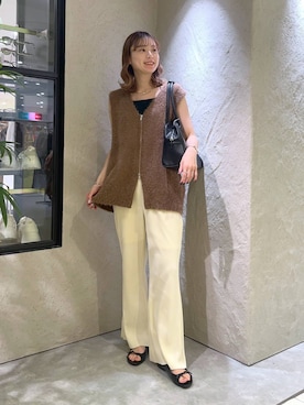 「アイテム（ベスト）」を使った、MIKAさん（レディース・165cm・20代）の夏コーディネート