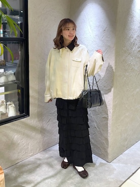 「LOWRYS FARM（ローリーズファーム）のアイテム（その他アウター）」を使った、MIKAさん（レディース・165cm）の秋コーディネート