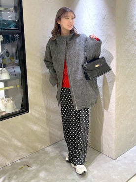 「アイテム（ボストンバッグ）」を使った、MIKAさん（レディース・165cm・20代）の秋コーディネート