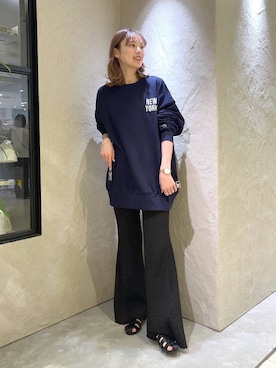 「アイテム（スウェット）」を使った、MIKAさん（レディース・165cm・20代）の夏コーディネート