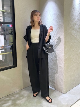 「アイテム（テーラードジャケット）」を使った、MIKAさん（レディース・165cm・20代）の夏コーディネート