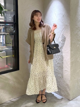 「LOWRYS FARM（ローリーズファーム）のポインテッドナローサンダル  287486（サンダル）」を使った、MIKAさん（レディース・165cm）の夏コーディネート