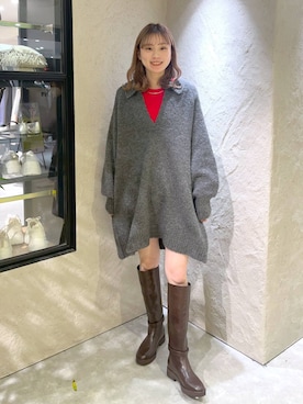 「アイテム（ワンピース）」を使った、MIKAさん（レディース・165cm）の秋コーディネート