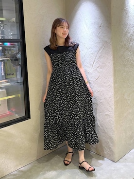 シャーリングワンピース 292364を使った人気ファッション