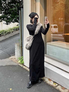 「callautia（カラウティア）のアイテム（ワンピース/ドレス）」を使った、mashilemageさん（レディース・164cm）の秋コーディネート