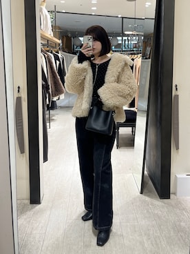 「CAPRICIEUX LE'MAGE（カプリシューレマージュ）のアイテム（その他アウター）」を使った、mashilemageさん（レディース・164cm）の秋コーディネート