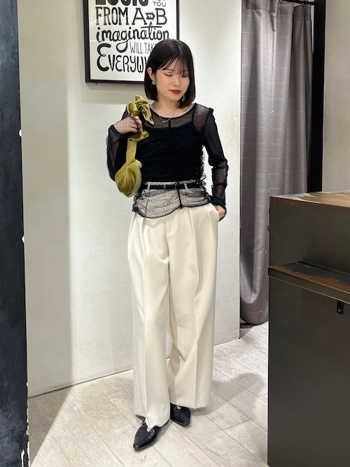 カプリシュレマージュ フロッキードットブラウス CAPRICIEUX LE'MAGE（カプリシューレマージュ） ブラウス シャツ