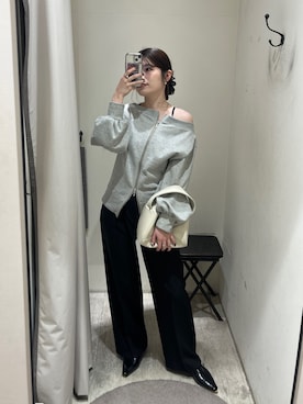 「CAPRICIEUX LE'MAGE（カプリシューレマージュ）のアシメワンハンドルバッグ（ハンドバッグ）」を使った、mashilemageさん（レディース・164cm）の冬コーディネート