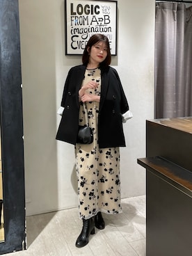 「CAPRICIEUX LE'MAGE（カプリシューレマージュ）のアイテム（ワンピース）」を使った、mashilemageさん（レディース・164cm）の春コーディネート