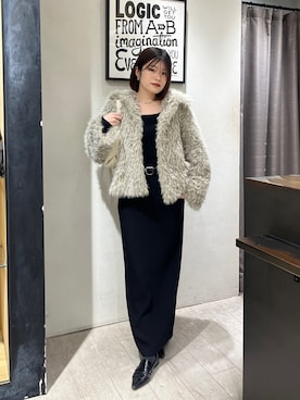 「アイテム（その他アウター）」を使った、mashilemageさん（レディース・164cm・20代）の冬コーディネート