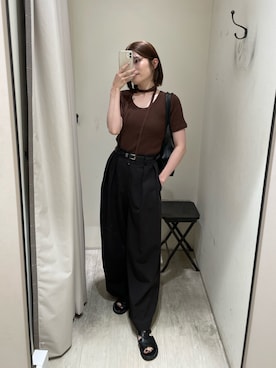 「アイテム（パンツ）」を使った、mashilemageさん（レディース・164cm）の夏コーディネート