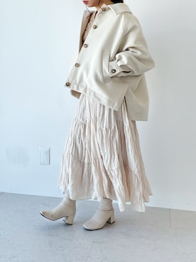 「SLURR（スラ―）のアイテム（ジャケット/アウター）」を使った、SLURR(スラー)OFFICIALさん（レディース・153cm）の秋コーディネート