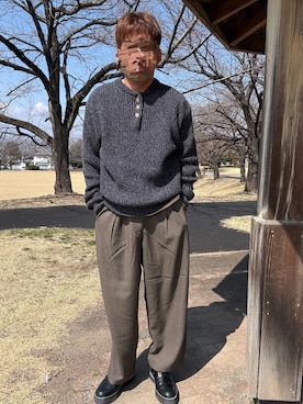 「niko and...（ニコアンド）のアイテム」を使った、Ryoさん（メンズ・172cm）の春コーディネート