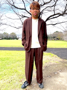 「FREAK'S STORE（フリークスストア）のアイテム（テーラードジャケット）」を使った、Ryoさん（メンズ・172cm）の秋コーディネート