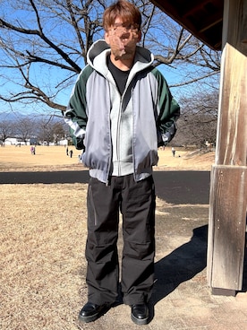 「アイテム（スカジャン）」を使った、Ryoさん（メンズ・172cm）の冬コーディネート