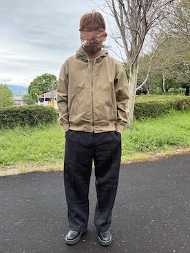 「WYM LIDNM（ウィム バイ リドム）のSHARK SOLE COMBINATION SHOES（ドレスシューズ、ブラック系）」を使った、Ryoさん（メンズ・172cm）の春コーディネート