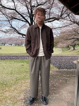 「niko and...（ニコアンド）のアイテム」を使った、Ryoさん（メンズ・172cm）の春コーディネート