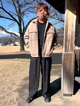 「アイテム（ブルゾン）」を使った、Ryoさん（メンズ・172cm）の冬コーディネート