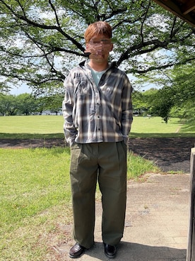 「チェック」｜Ryoさん（メンズ・172cm）の春コーディネート