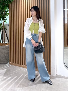 「FREE'S MART（フリーズマート）のアイテム（スリッポン）」を使った、annnnnaさん（レディース・158cm）の夏コーディネート