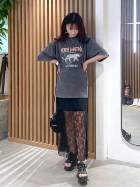 「FREE'S MART（フリーズマート）の◆スニーカーソールサンダル（サンダル）」を使った、annnnnaさん（レディース・158cm）の夏コーディネート